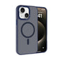 Kalebol Metal Lens Frame MagSafe Frosted PC Phone Case, For iPhone 14 Plus, For iPhone 14