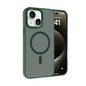 Kalebol Metal Lens Frame MagSafe Frosted PC Phone Case, For iPhone 14 Plus, For iPhone 14