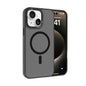 Kalebol Metal Lens Frame MagSafe Frosted PC Phone Case, For iPhone 14 Plus, For iPhone 14