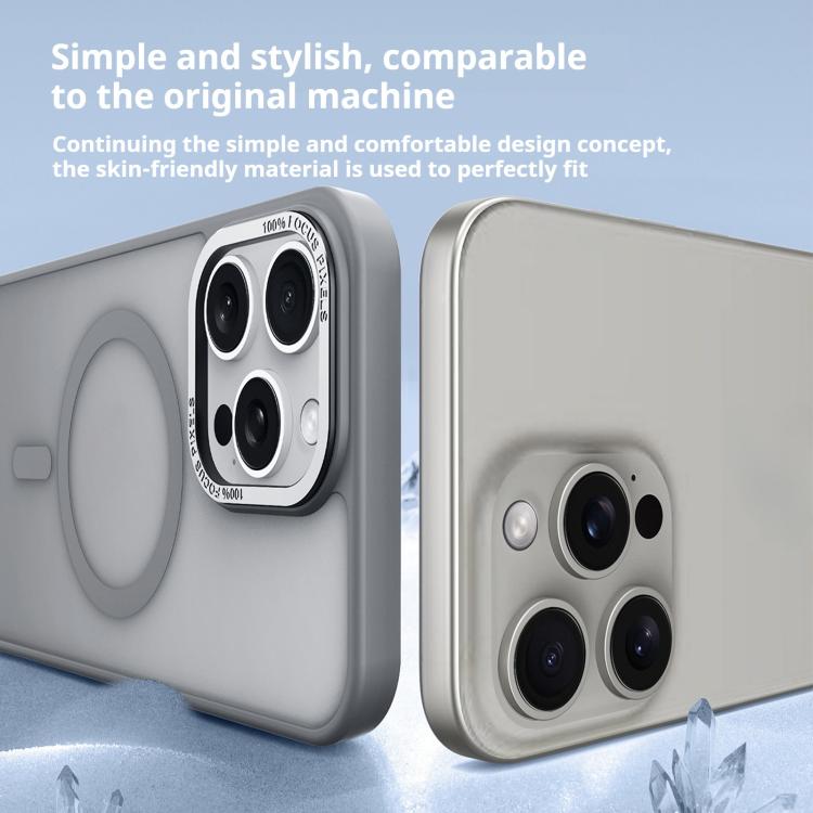 Kalebol Metal Lens Frame MagSafe Frosted PC Phone Case, For iPhone 18 Pro / 17 Pro, For iPhone 18 Pro Max / 17 Pro Max