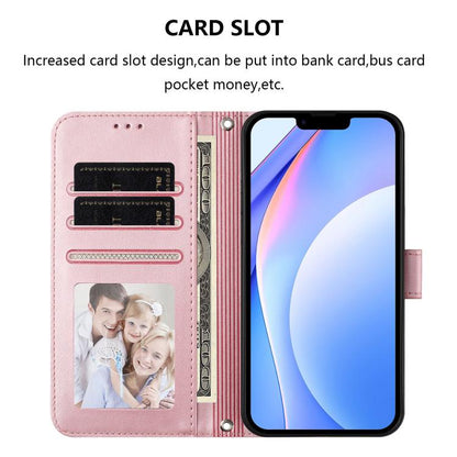 Litter Panda Embossing RFID Leather Phone Case with Lanyard, For iPhone 18 Pro / 17 Pro, For iPhone 18 Pro Max / 17 Pro Max, For iPhone 17e / 16e, For iPhone 17