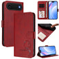 Litter Panda Embossing RFID Leather Phone Case with Lanyard, For iPhone Air, For iPhone 16 Pro Max, For iPhone 16 Pro, For iPhone 16 Plus