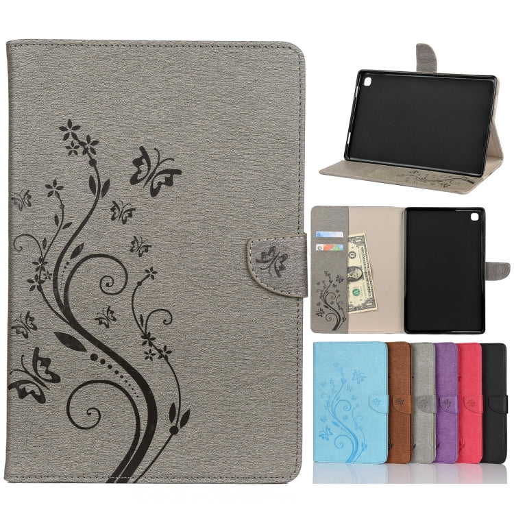 Butterfly Flower Embossing Pattern Horizontal Flip Leather Case with Holder & Card Slots & Wallet