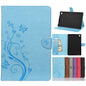 Butterfly Flower Embossing Pattern Horizontal Flip Leather Case with Holder & Card Slots & Wallet