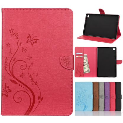 Butterfly Flower Embossing Pattern Horizontal Flip Leather Case with Holder & Card Slots & Wallet