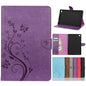 Butterfly Flower Embossing Pattern Horizontal Flip Leather Case with Holder & Card Slots & Wallet