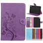 Butterfly Flower Embossing Pattern Horizontal Flip Leather Case with Holder & Card Slots & Wallet