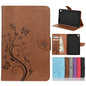 Butterfly Flower Embossing Pattern Horizontal Flip Leather Case with Holder & Card Slots & Wallet