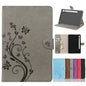 Butterfly Flower Embossing Pattern Horizontal Flip Leather Case with Holder & Card Slots & Wallet