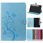 Butterfly Flower Embossing Pattern Horizontal Flip Leather Case with Holder & Card Slots & Wallet