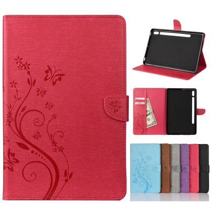 Butterfly Flower Embossing Pattern Horizontal Flip Leather Case with Holder & Card Slots & Wallet