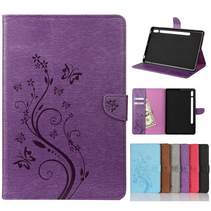 Butterfly Flower Embossing Pattern Horizontal Flip Leather Case with Holder & Card Slots & Wallet