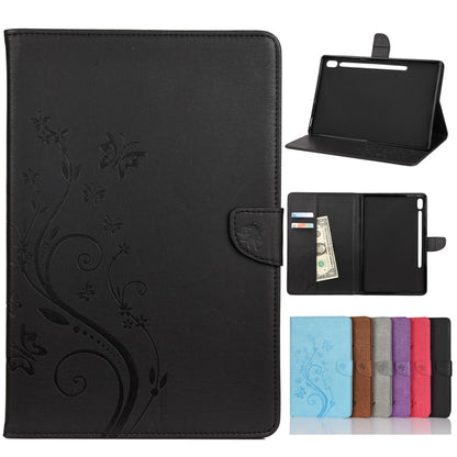 Butterfly Flower Embossing Pattern Horizontal Flip Leather Case with Holder & Card Slots & Wallet