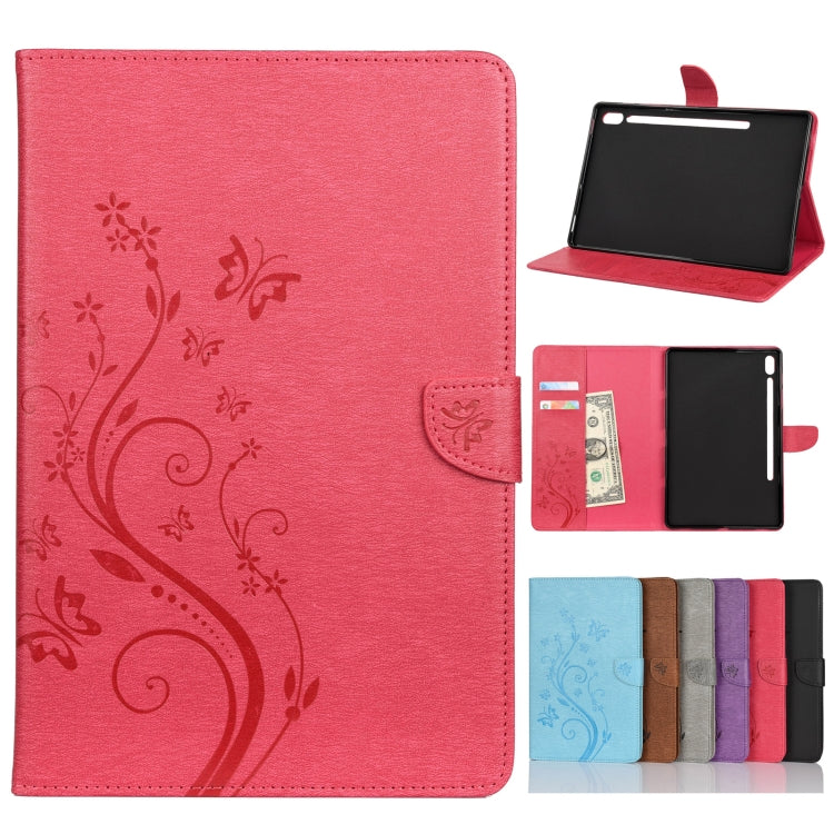 Butterfly Flower Embossing Pattern Horizontal Flip Leather Case with Holder & Card Slots & Wallet