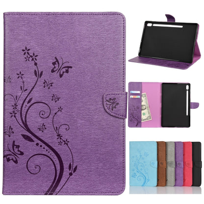 Butterfly Flower Embossing Pattern Horizontal Flip Leather Case with Holder & Card Slots & Wallet