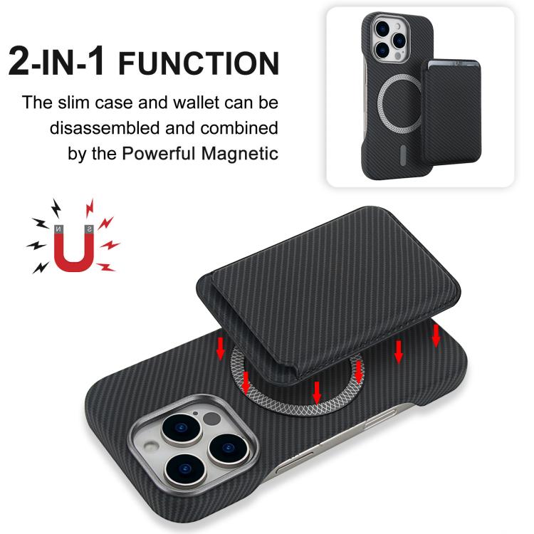 Carbon Fiber MagSafe Magnetic Card Holder Phone Case, For iPhone 13 Pro Max, For iPhone 13 Pro, For iPhone 13, For iPhone 12