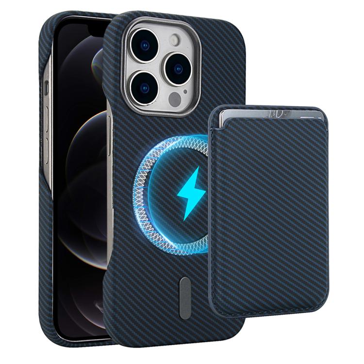 Carbon Fiber MagSafe Magnetic Card Holder Phone Case, For iPhone 12 Pro