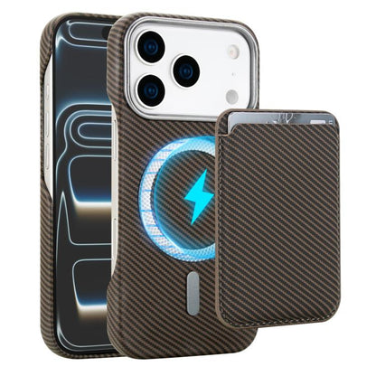 Carbon Fiber MagSafe Magnetic Card Holder Phone Case, For iPhone 17 Pro Max, For iPhone 17 Pro, For iPhone 17, For iPhone Air