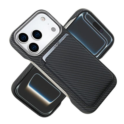Carbon Fiber MagSafe Magnetic Card Holder Phone Case, For iPhone 18 Pro / 17 Pro, For iPhone 18 Pro Max / 17 Pro Max, For iPhone 17, For iPhone Air, For iPhone 16 Pro Max