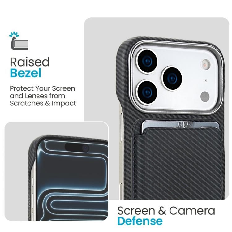 Carbon Fiber MagSafe Magnetic Card Holder Phone Case, For iPhone 18 Pro / 17 Pro, For iPhone 18 Pro Max / 17 Pro Max, For iPhone 17, For iPhone Air, For iPhone 16 Pro Max
