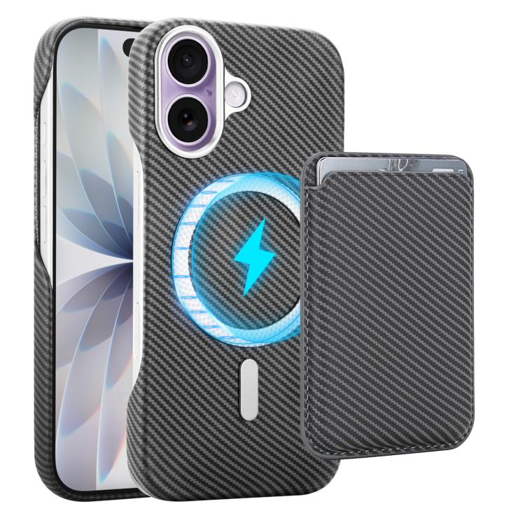 Carbon Fiber MagSafe Magnetic Card Holder Phone Case, For iPhone 17 Pro Max, For iPhone 17 Pro, For iPhone 17, For iPhone Air