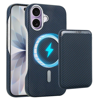 Carbon Fiber MagSafe Magnetic Card Holder Phone Case, For iPhone 17 Pro Max, For iPhone 17 Pro, For iPhone 17, For iPhone Air
