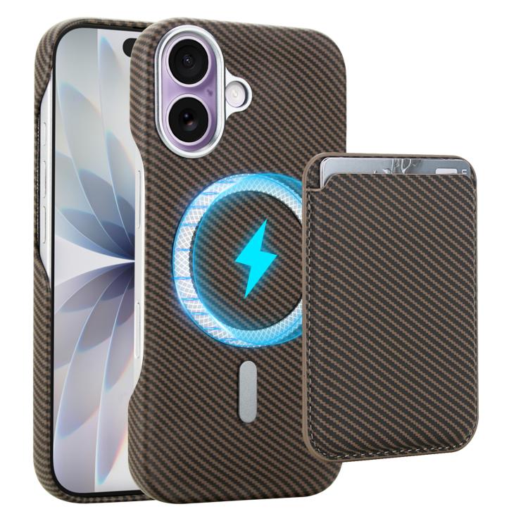 Carbon Fiber MagSafe Magnetic Card Holder Phone Case, For iPhone 17 Pro Max, For iPhone 17 Pro, For iPhone 17, For iPhone Air