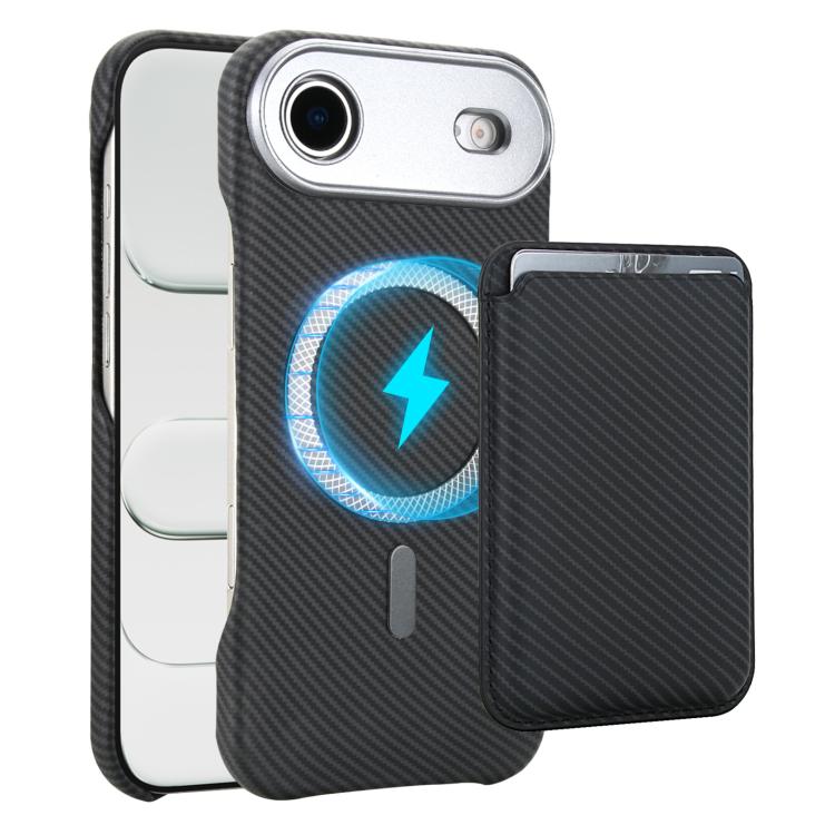 Carbon Fiber MagSafe Magnetic Card Holder Phone Case, For iPhone 17 Pro Max, For iPhone 17 Pro, For iPhone 17, For iPhone Air