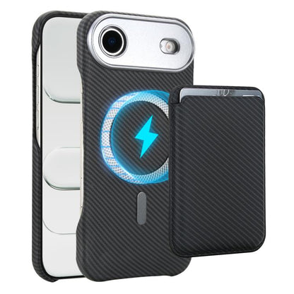 Carbon Fiber MagSafe Magnetic Card Holder Phone Case, For iPhone 17 Pro Max, For iPhone 17 Pro, For iPhone 17, For iPhone Air
