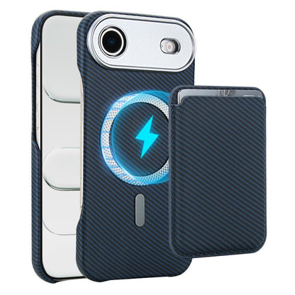 Carbon Fiber MagSafe Magnetic Card Holder Phone Case, For iPhone 17 Pro Max, For iPhone 17 Pro, For iPhone 17, For iPhone Air