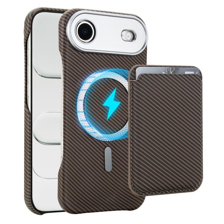 Carbon Fiber MagSafe Magnetic Card Holder Phone Case, For iPhone 17 Pro Max, For iPhone 17 Pro, For iPhone 17, For iPhone Air