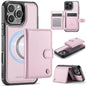 JEEHOOD J09 Buckle Card Bag MagSafe Magnetic Style RFID Leather Phone Case, For iPhone 16 Pro, For iPhone 16 Plus, For iPhone 16, For iPhone 15 Pro Max