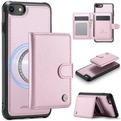 JEEHOOD J09 Buckle Card Bag MagSafe Magnetic Style RFID Leather Phone Case, For iPhone 14 Pro, For iPhone 14 Pro Max, For iPhone SE 2022 / SE 2020 / 8 / 7, For iPhone 13 Pro Max