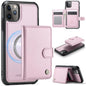JEEHOOD J09 Buckle Card Bag MagSafe Magnetic Style RFID Leather Phone Case, For iPhone 13 Pro, For iPhone 13, For iPhone 12 / 12 Pro, For iPhone 11 Pro Max