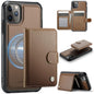 JEEHOOD J09 Buckle Card Bag MagSafe Magnetic Style RFID Leather Phone Case, For iPhone 13 Pro, For iPhone 13, For iPhone 12 / 12 Pro, For iPhone 11 Pro Max