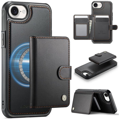 JEEHOOD J09 Buckle Card Bag MagSafe Magnetic Style RFID Leather Phone Case, For iPhone 18 Pro, For iPhone 18 Pro Max, For iPhone 17e / 16e, For iPhone 17 Pro Max