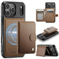 JEEHOOD J09 Buckle Card Bag MagSafe Magnetic Style RFID Leather Phone Case, For iPhone 17 Pro, For iPhone 17, For iPhone Air, For iPhone 16 Pro Max