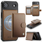 JEEHOOD J09 Buckle Card Bag MagSafe Magnetic Style RFID Leather Phone Case, For iPhone 17 Pro, For iPhone 17, For iPhone Air, For iPhone 16 Pro Max