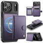 JEEHOOD J09 Buckle Card Bag MagSafe Magnetic Style RFID Leather Phone Case, For iPhone 18 Pro, For iPhone 18 Pro Max, For iPhone 17e / 16e, For iPhone 17 Pro Max