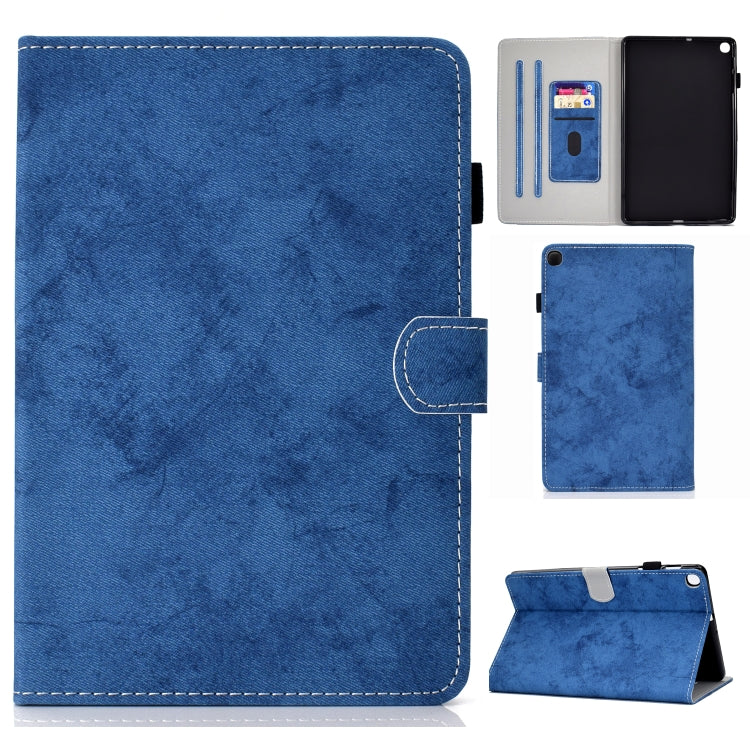 Marble Style Cloth Texture Leather Case with Bracket & Card Slot & Pen Slot & Anti Skid Strip