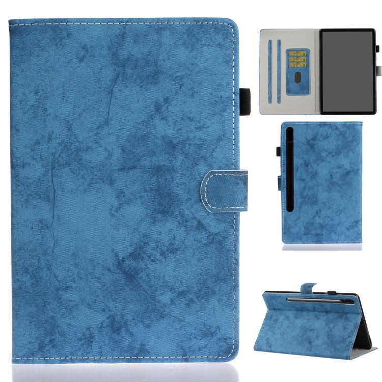 Marble Style Cloth Texture Leather Case with Bracket & Card Slot & Pen Slot & Anti Skid Strip