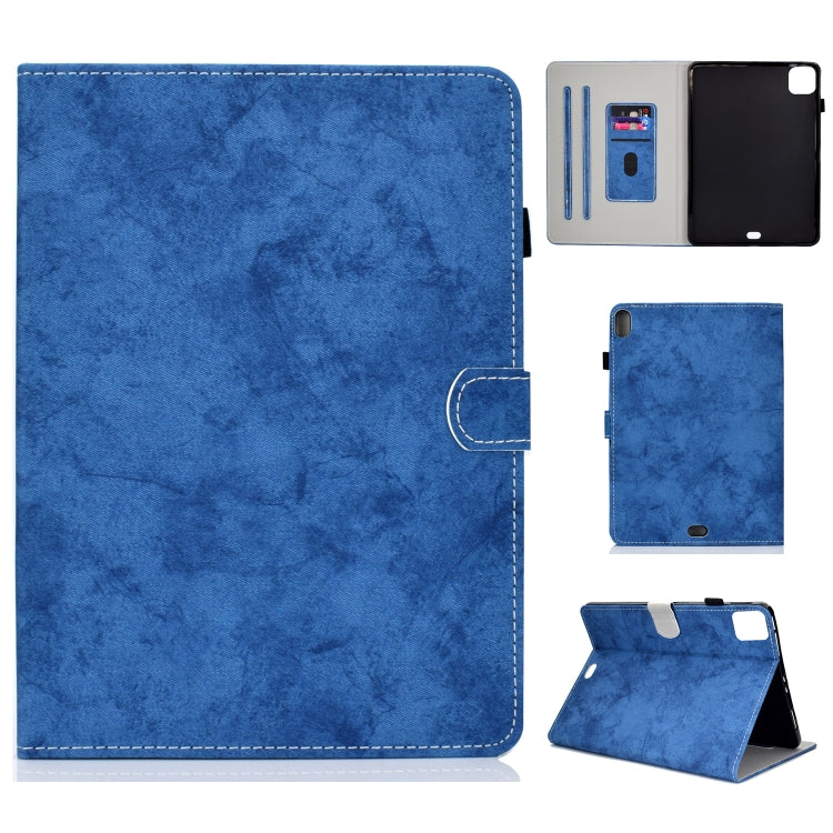 Marble Style Cloth Texture Leather Case with Bracket & Card Slot & Pen Slot & Anti Skid Strip