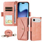 Multi-card Slots Crossbody Cowhide Leather Phone Case, For iPhone Air, For iPhone 16 Pro Max, For iPhone 16 Pro, For iPhone 16 Plus