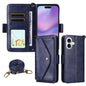 Multi-card Slots Crossbody Cowhide Leather Phone Case, For iPhone 17 Pro Max, For iPhone 17 Pro, For iPhone 17, For iPhone Air