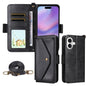 Multi-card Slots Crossbody Cowhide Leather Phone Case, For iPhone 17 Pro Max, For iPhone 17 Pro, For iPhone 17, For iPhone Air