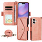 Multi-card Slots Crossbody Cowhide Leather Phone Case, For iPhone 17 Pro Max, For iPhone 17 Pro, For iPhone 17, For iPhone Air