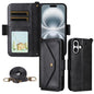 Multi-card Slots Crossbody Cowhide Leather Phone Case, For iPhone Air, For iPhone 16 Pro Max, For iPhone 16 Pro, For iPhone 16 Plus