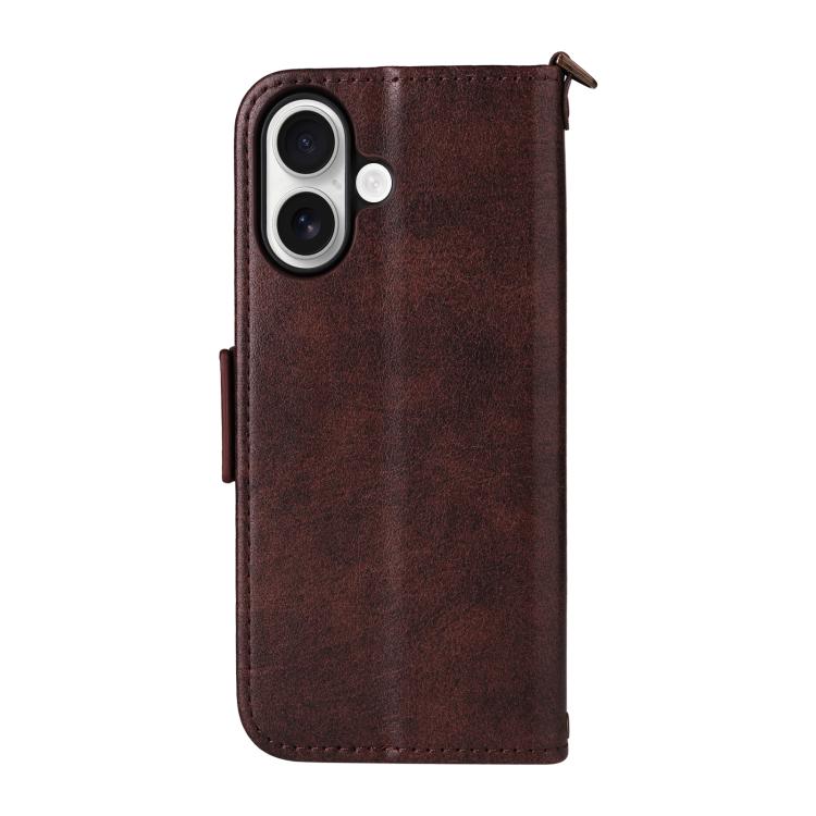 Multi-card Slots Crossbody Cowhide Leather Phone Case, For iPhone 16, For iPhone SE 2022 / 2020 / 8 / 7