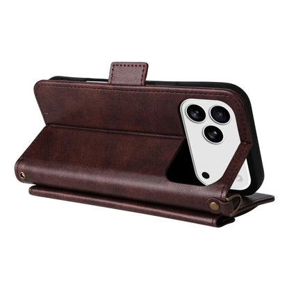 Multi-card Slots Crossbody Cowhide Leather Phone Case, For iPhone 18 Pro / 17 Pro, For iPhone 18 Pro Max / 17 Pro Max, For iPhone 17e / 16e, For iPhone 17