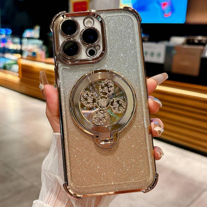 Gradient Glitter Spinning Top Holder Phone Case, For iPhone 12, For iPhone 12 Pro Max, For iPhone 12 Pro, For iPhone 11 Pro Max